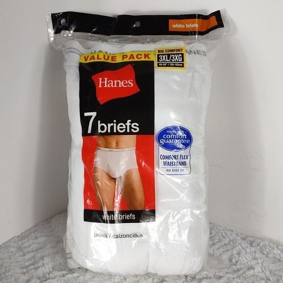Hanes 7 pairs of White Briefs - Picture 1 of 5